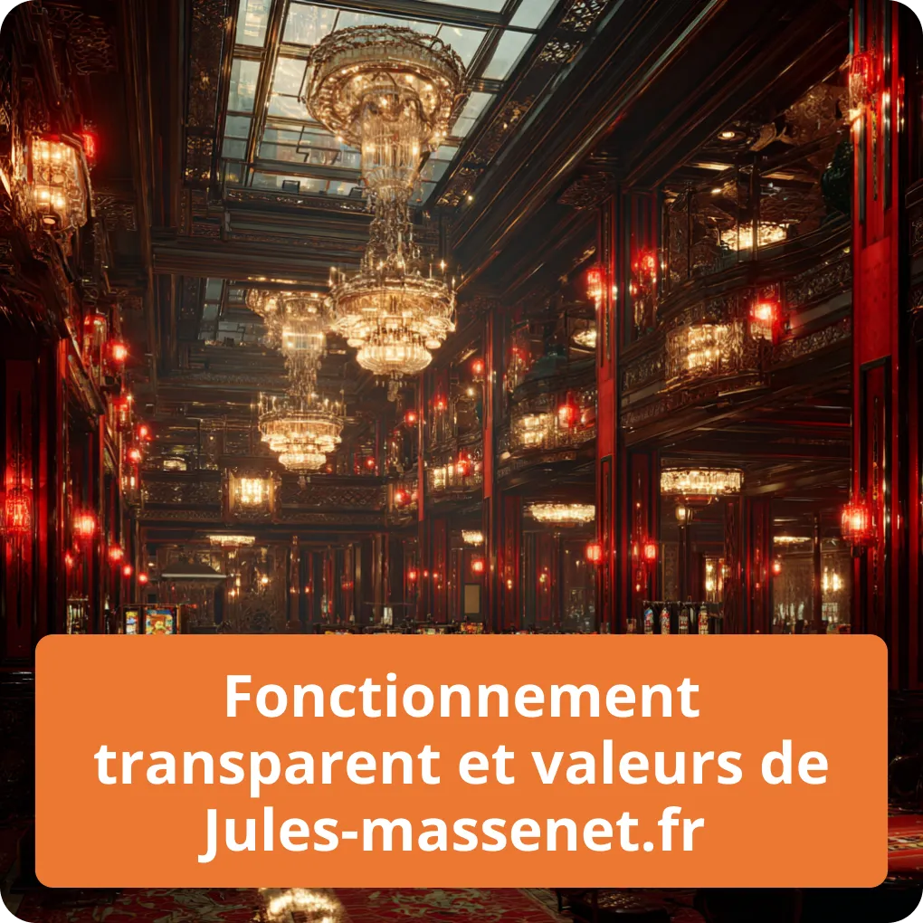 Fonctionnement transparent et valeurs de Jules-massenet.fr